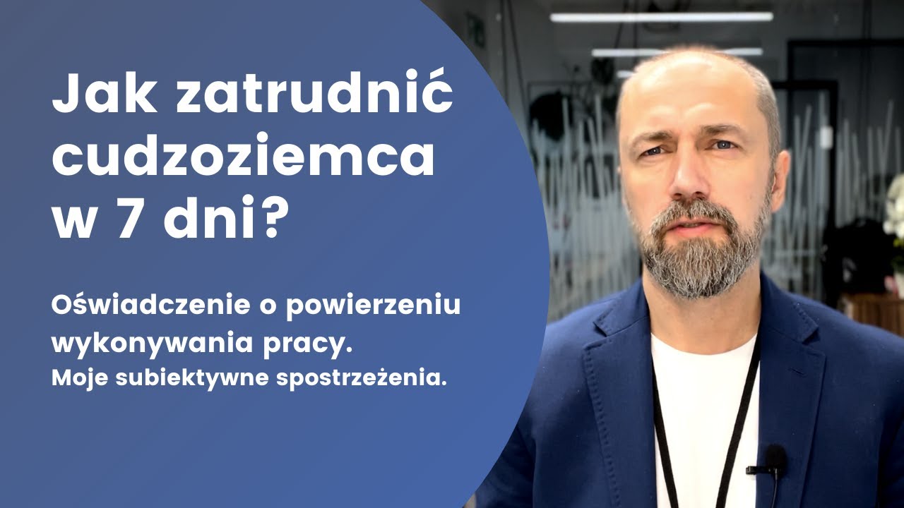 Oświadczenie o powierzeniu wykonywania pracy