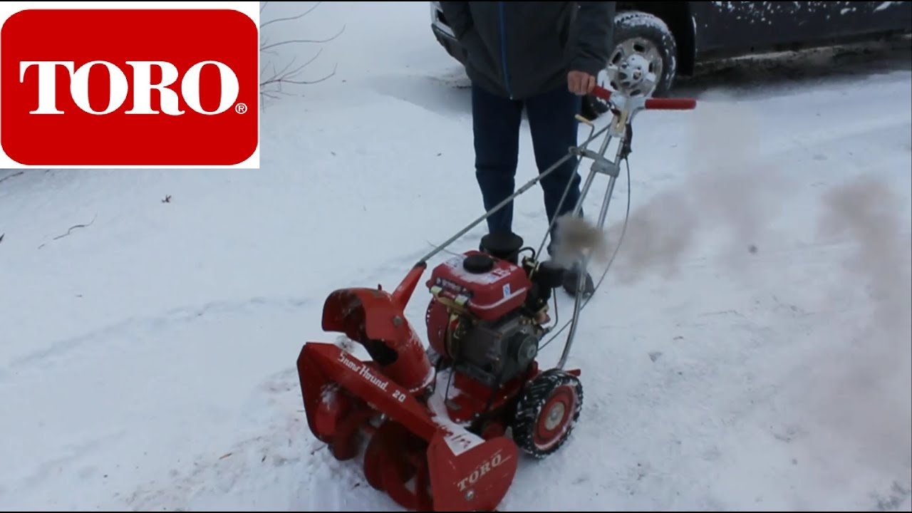 Toro Diesel Snowblower Rolling Coal and Blowing Snow!