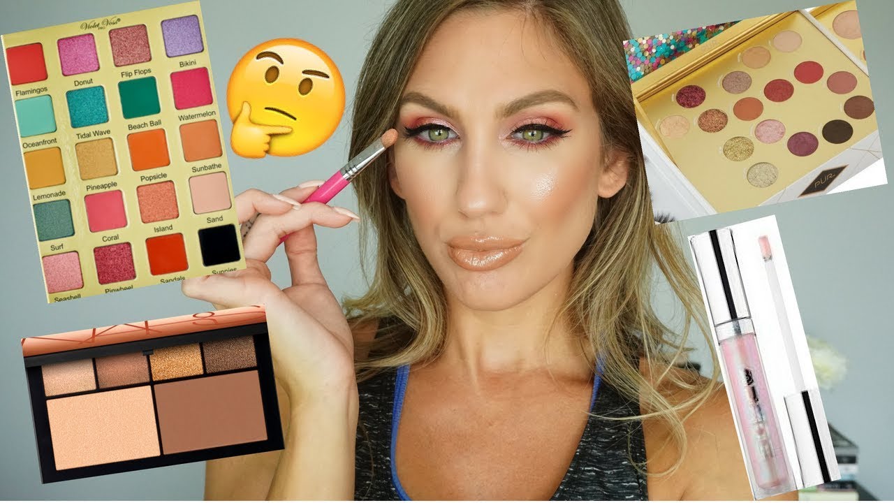 TRYING NEW MAKEUP │ FLAMINGO PALETTE, PUR SWEET 16, FENTY + MORE