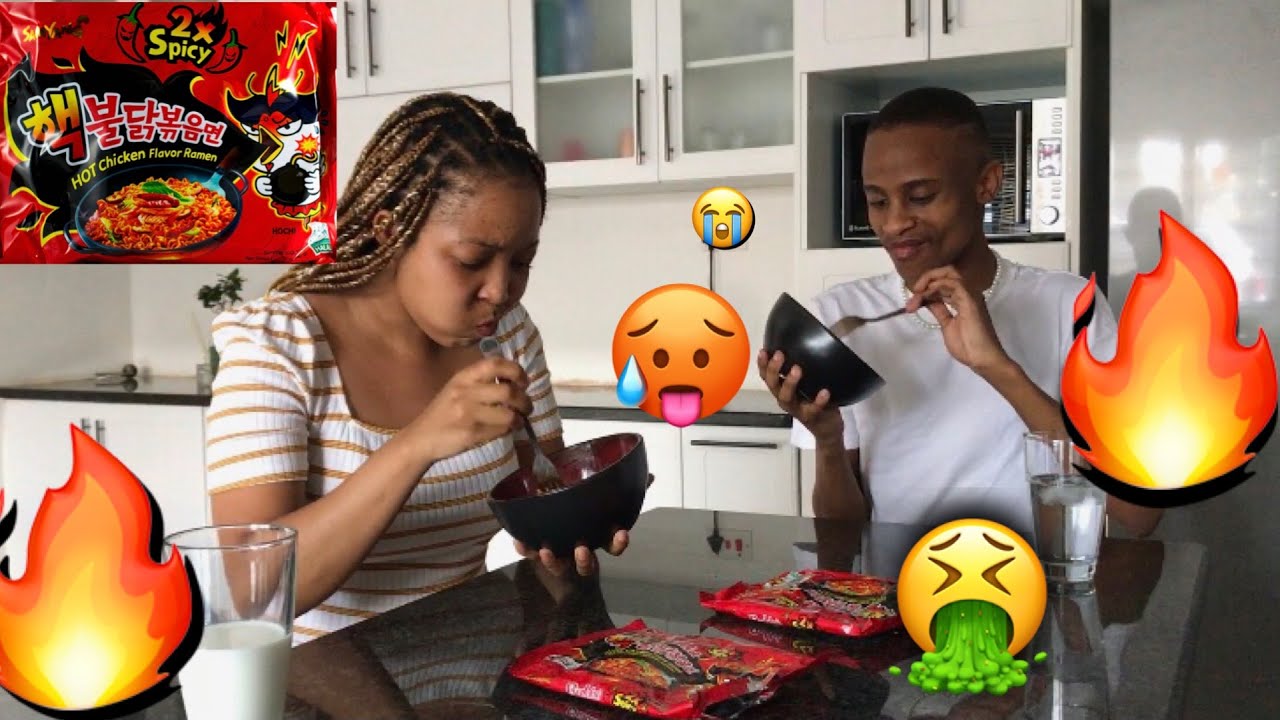Spicy noodles challenge with @freddiepro9724