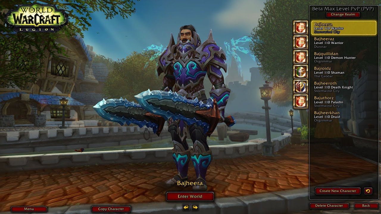 WoW: Legion (Alpha) - Level 110 Fury Warrior Duels - Legion Warrior PvP
