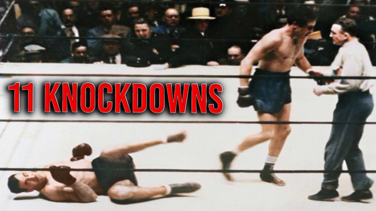 Max Baer vs Primo Carnera (14.6.1934) - Full Fight Colorized | Best Version - 11 KNOCKDOWNS!