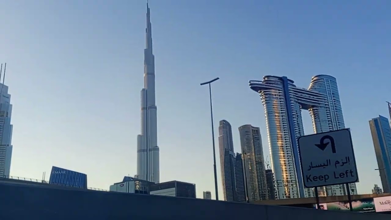 Dubai Down Town in morning new year 2026