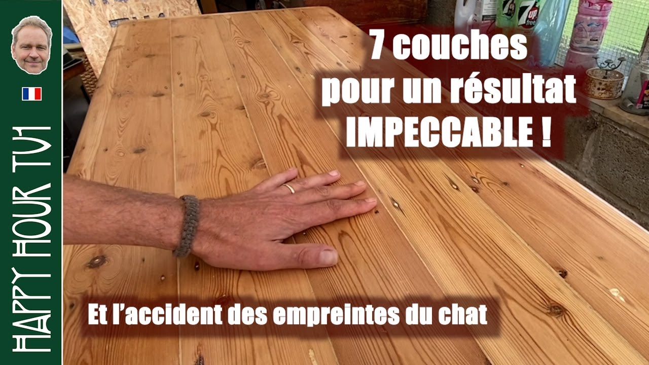 Vitrification d'une surface en bois 2 / 2: les dernières couches et la finition