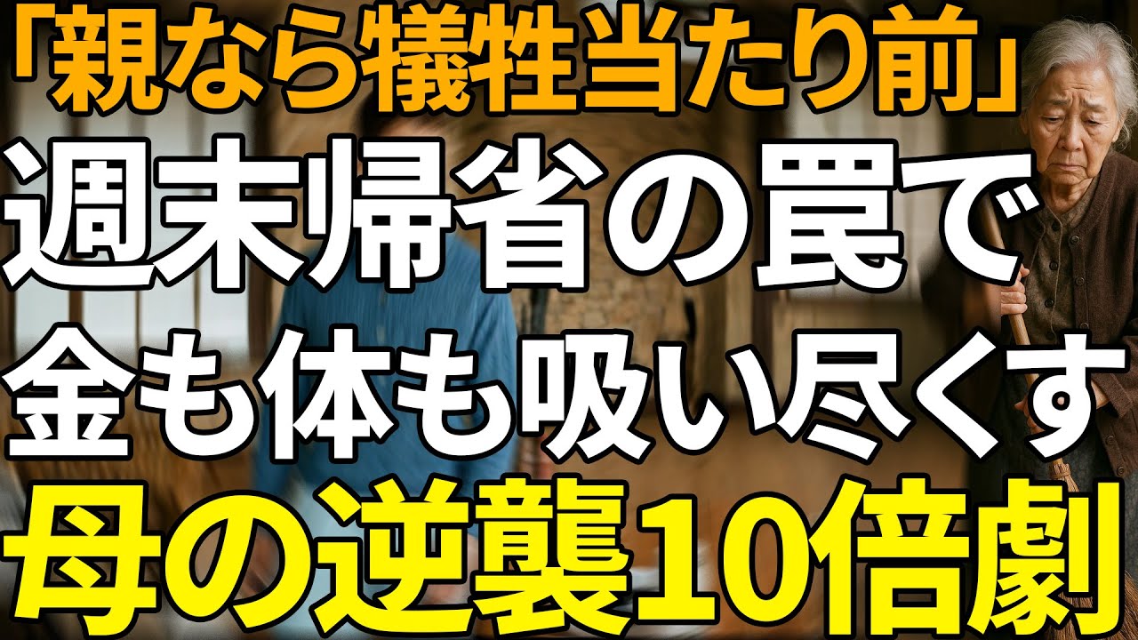 「母さん頼れるし助かるよ」毎週末押しかけ家政婦扱いする息子夫婦。奪われた金と体力の果てに、母は衝撃の本音を聞く【シニアライフ】【60代以上の方へ】