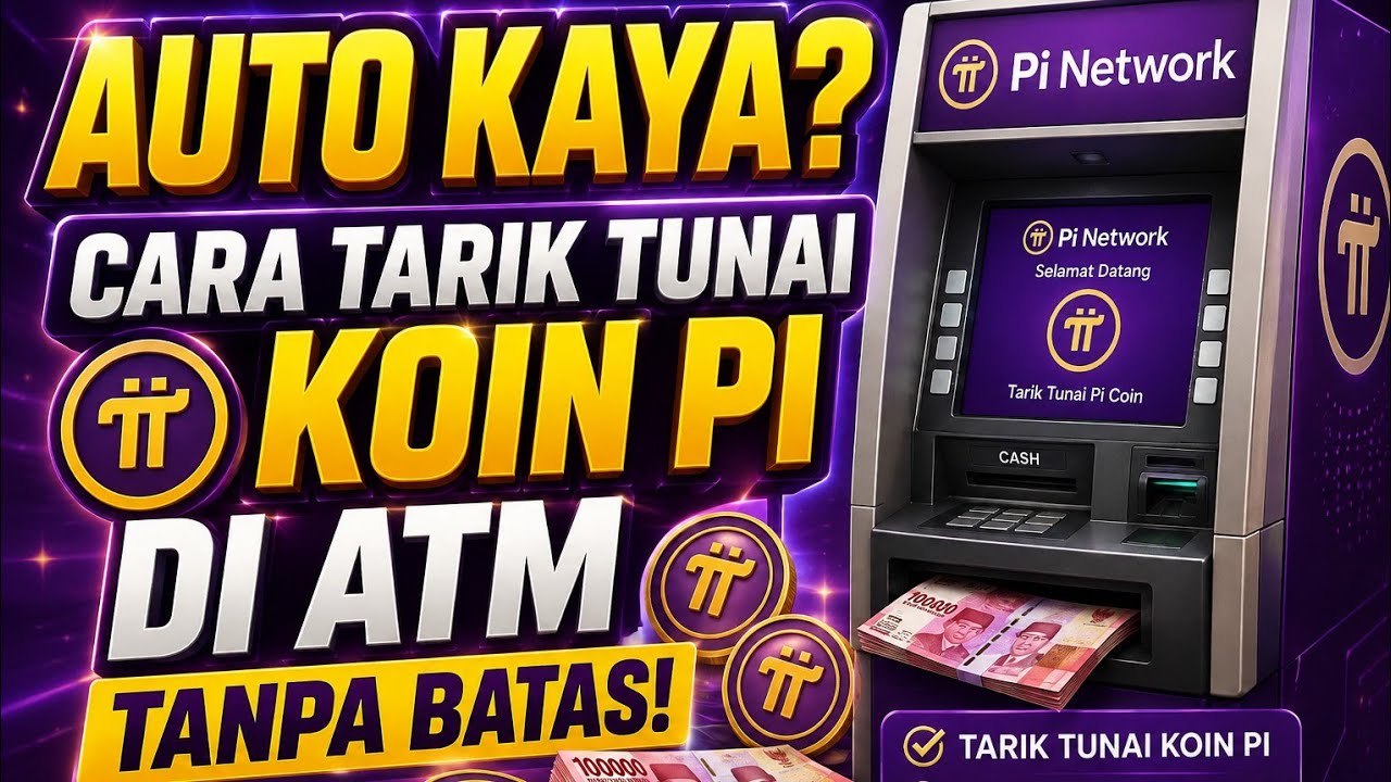 PINETWORK~​AUTO KAYA? CARA TARIK TUNAI KOIN PI DI ATM TANPA BATAS!