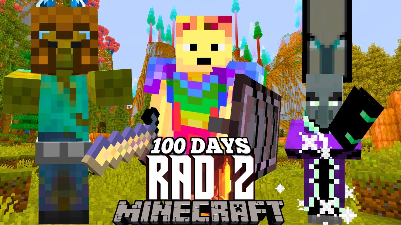 I Spent 100 Days in Roguelike Adventures and Dungeons 2 in Minecraft!