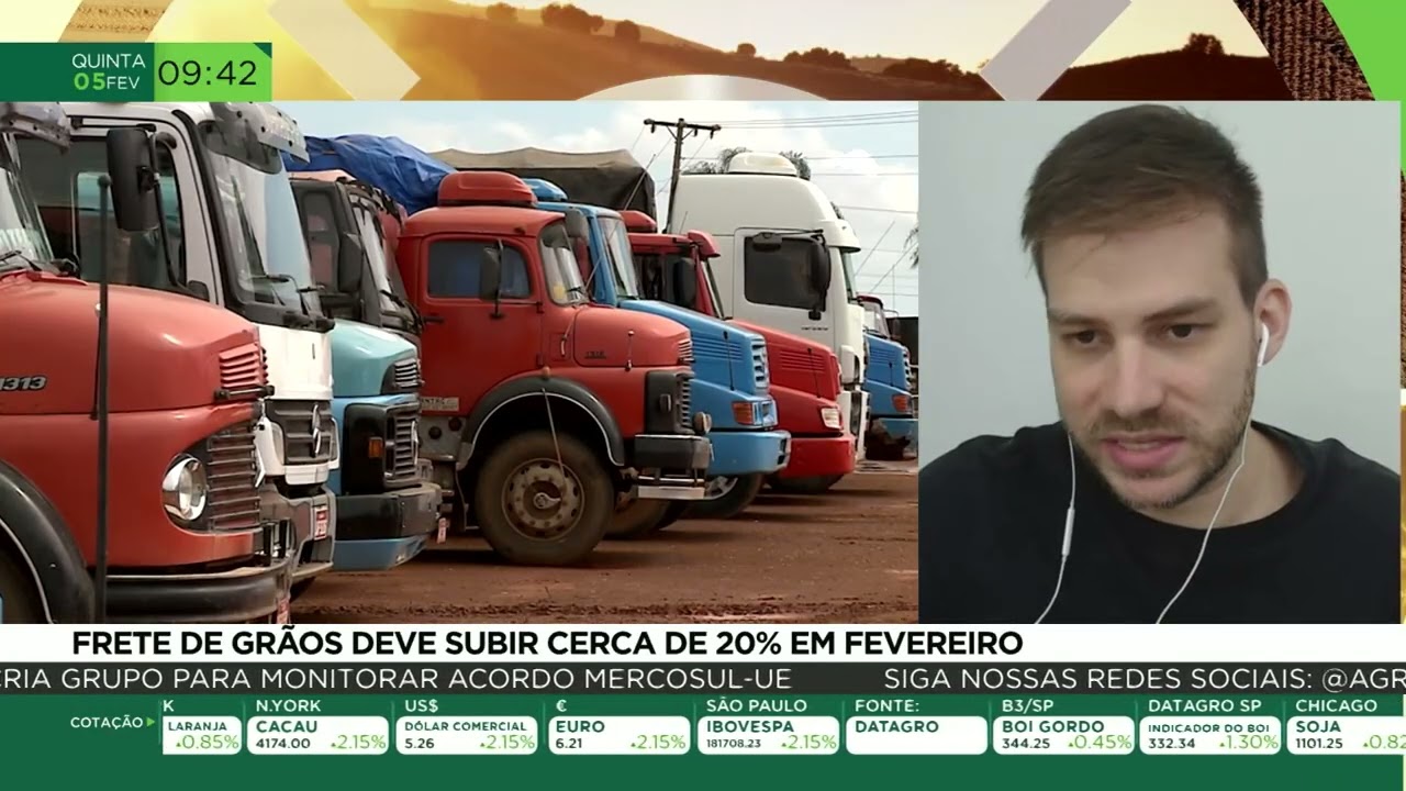 Frete de grãos deve subir cerca 20% em fevereiro