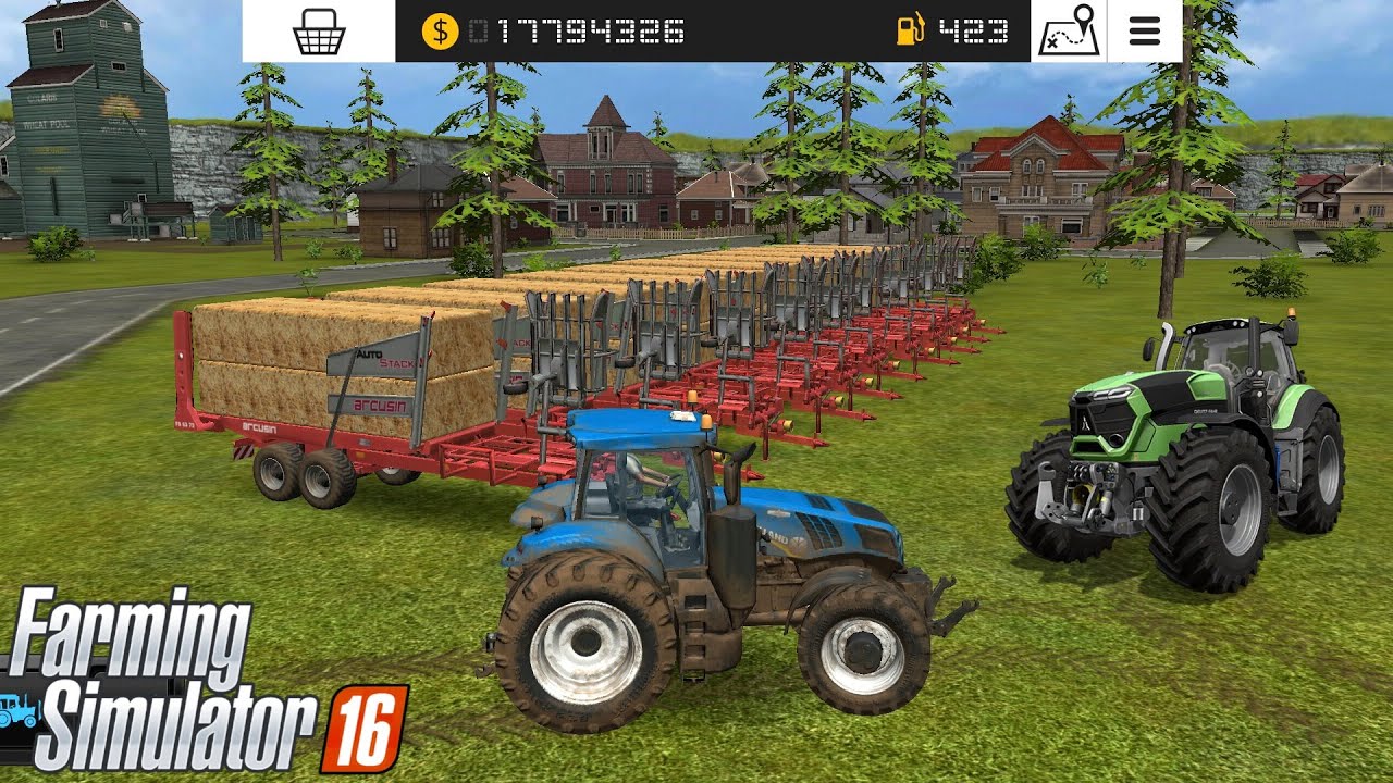 Use 10 Bale Tools For Collecting To Much Straw Bales In Fs 16 - Cow Farm Series In Fs16