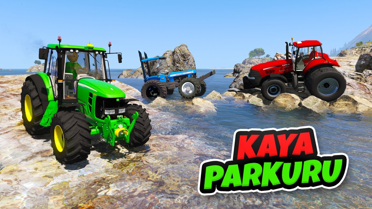 🚜 B&uuml;y&uuml;k Trakt&ouml;rler Kaya Parkurunda Yarışıyorlar 🚜 GTA 5