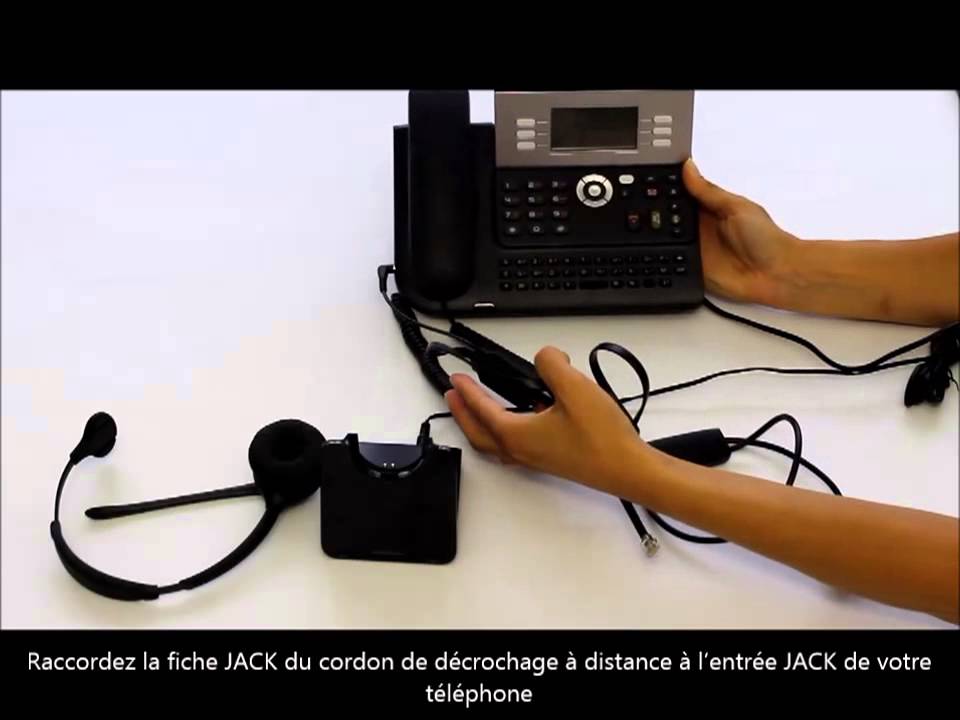Tutoriel: branche casque Plantronics CS520 sur téléphone Alcatel serie 8 9