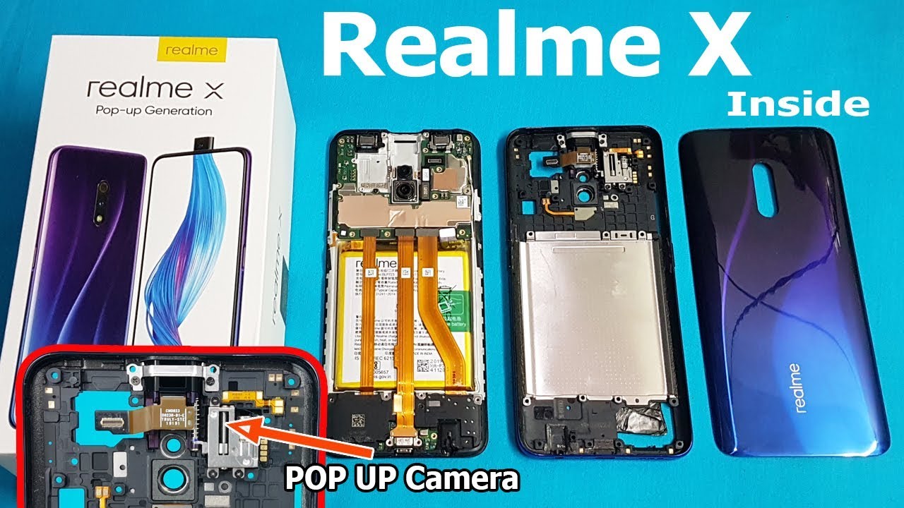 Realme X Teardown || Realme X inside POP UP Camera /How to open Realme X Back Panel