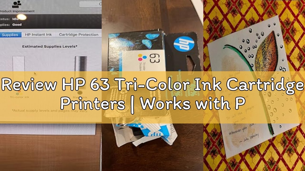 Review HP 63 Tri-Color Ink Cartridge Printers | Works with Printer Series: DeskJet 1112, 2130, 3630;