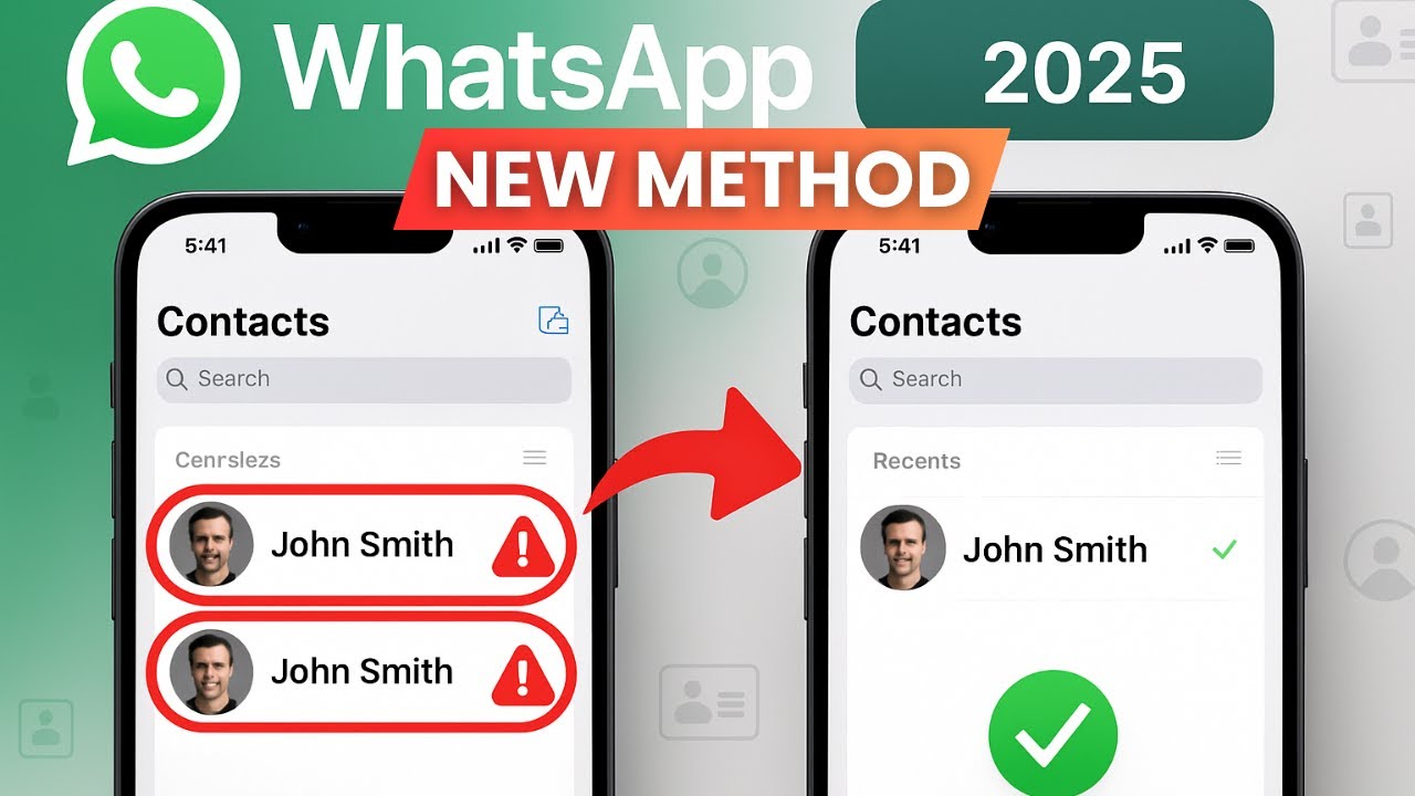 Исправление проблемы с повторяющимися контактами в WhatsApp (2026) | Удаление двойных или повторя...