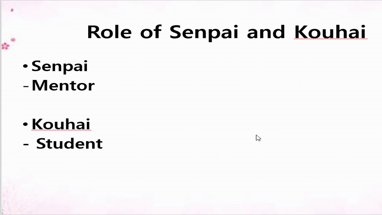Japanese Mind: Senpai-Kouhai Tradition