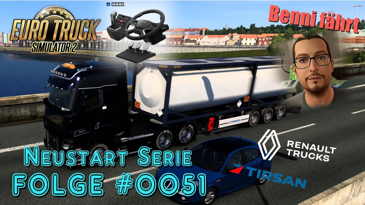 ETS2 Gameplay 1.55 | Neustart Serie #0051, Budapest - Bratislava, Renault T, Tirsan | HORI TCS + Cam