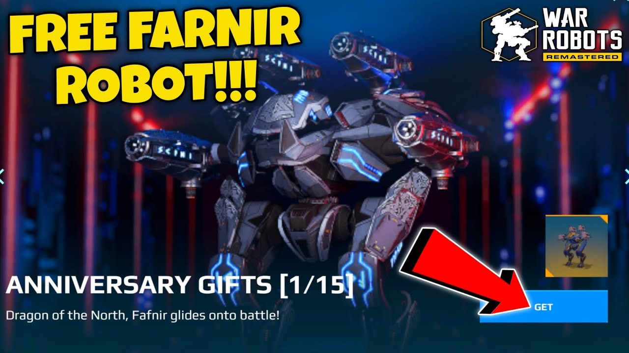 FREE FAFNIR ROBOT!!! WAR ROBOTS ANNIVERSARY GIFTS EVENT DAY (1/15)