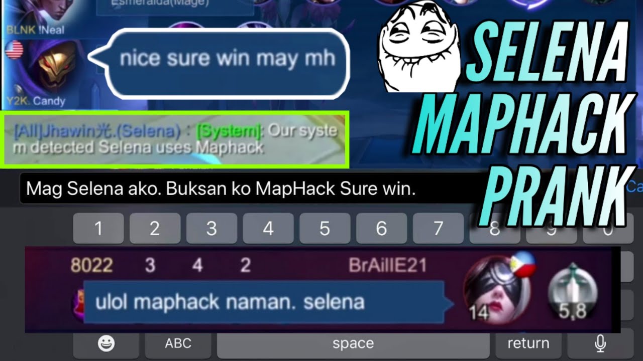 MapHack Selena Prank | SYSTEM DETECTED😂 | Mobile Legends: Bang Bang