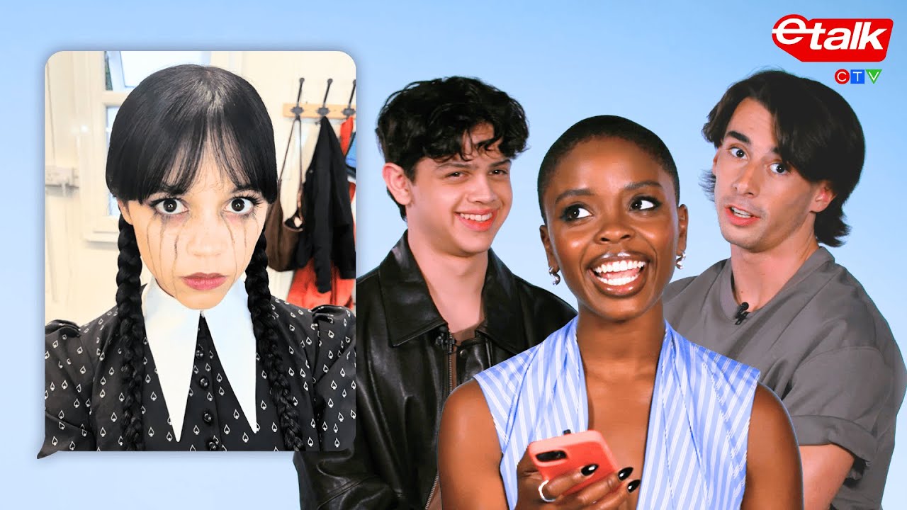 'Wednesday' Cast Text Fans, React To Fan Edits & Do Jenna Ortega Impressions | Etalk
