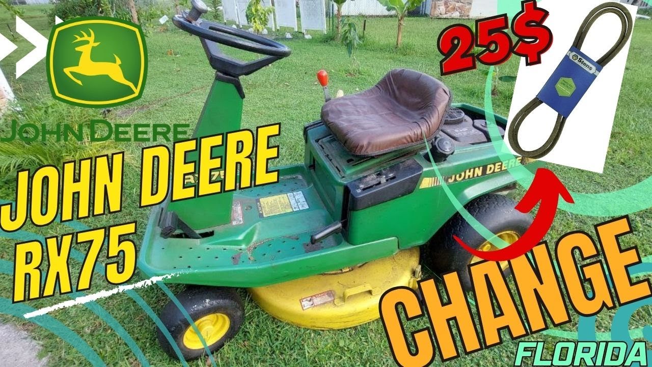 John Deere RX75 Replacement Belt change USA🇺🇸 Riding Mower
