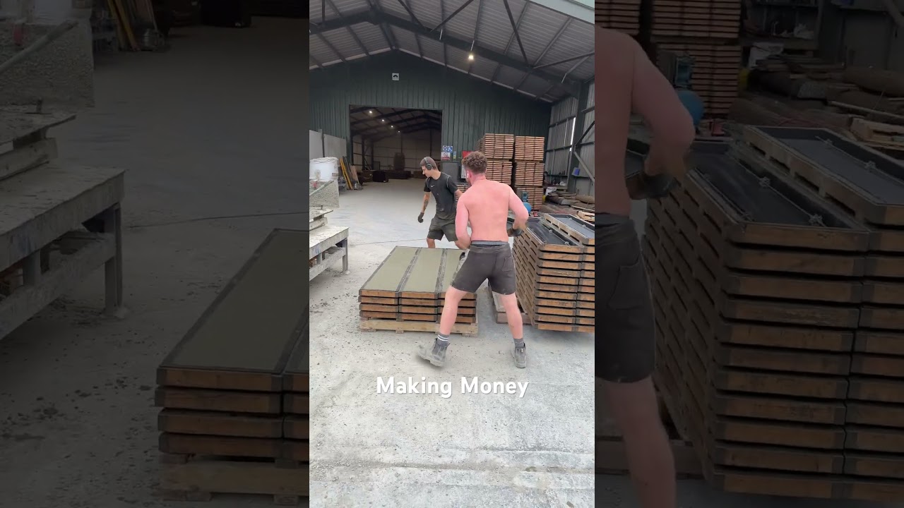 Easy Money #concrete #fencing #precastconcrete #shorts #concretemachinery