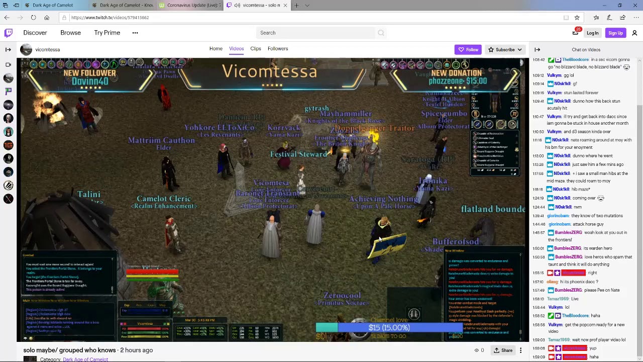 Dark Age of Camelot: Vicomtessa beat down on Stream. Nate answers questions at the end.  SUBSCRIBE !