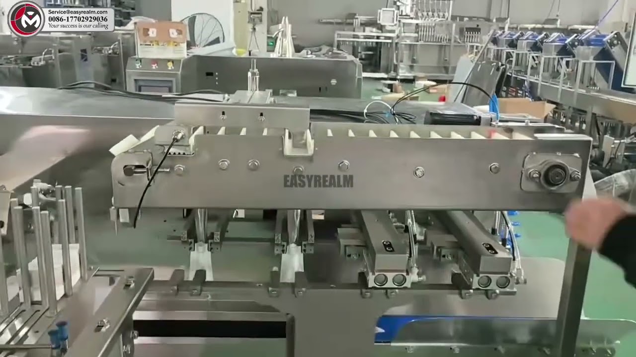 cosmetic sunscreen cream tube pouch filling machine | cosmetics tube bagging machine | EASYREALM