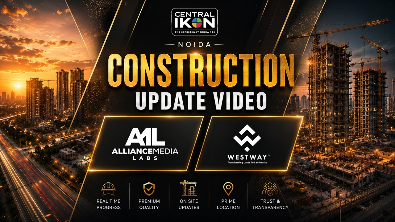 Alliance Media Labs| Construction Update Video|Noida Drone Views|Central Ikon|Commercial Real Estate