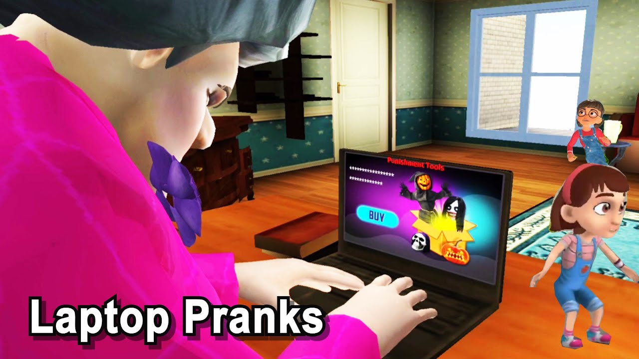 Scary Teacher 3D- All Laptop Pranks Funny Pranks