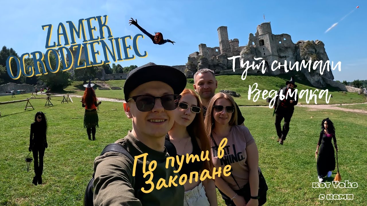 Zamek Ogrodzieniec по пути из Варшавы в Zakopane. Первое путешествие кота Йоко.