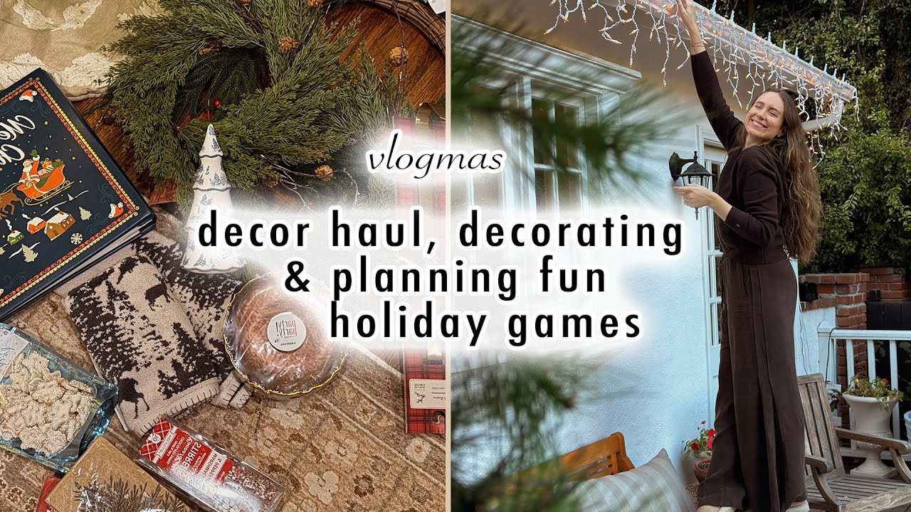 decor haul, decorating & planning fun holiday games | VLOGMAS DAY 10 | MaCenna Lee
