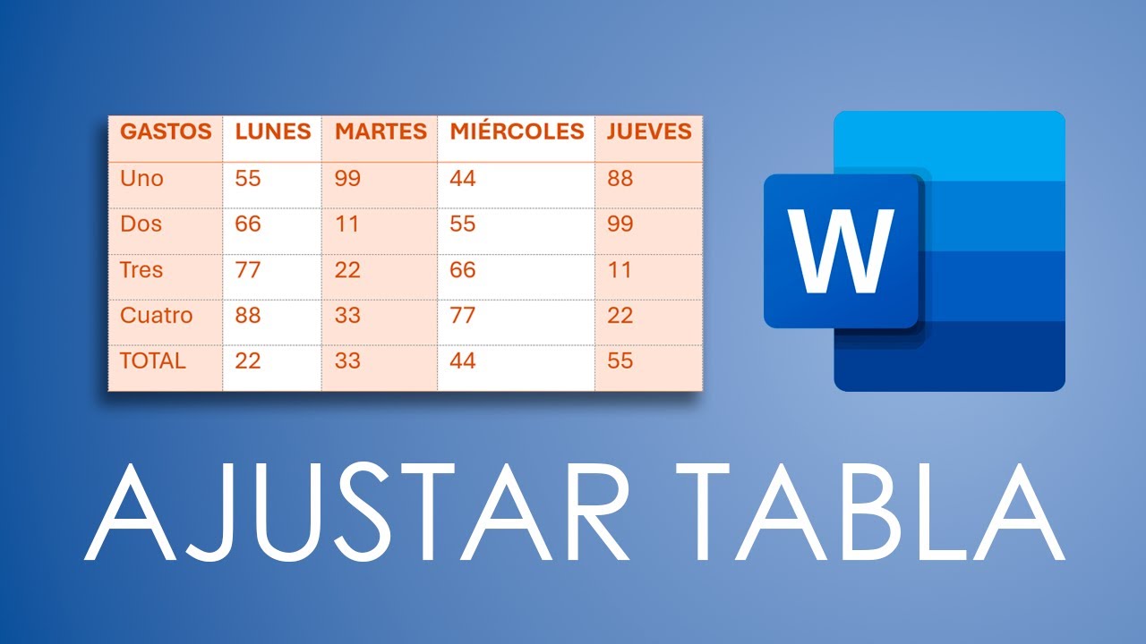 Cómo AJUSTAR las tablas en Word