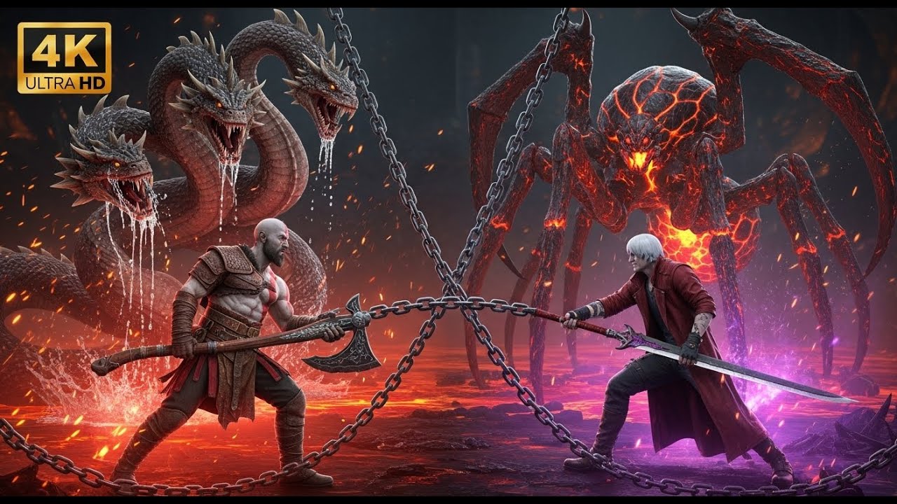 KRATOS vs DANTE: God Slayer Unlocks Spartan Rage! ⚔ The Hack & Slash War