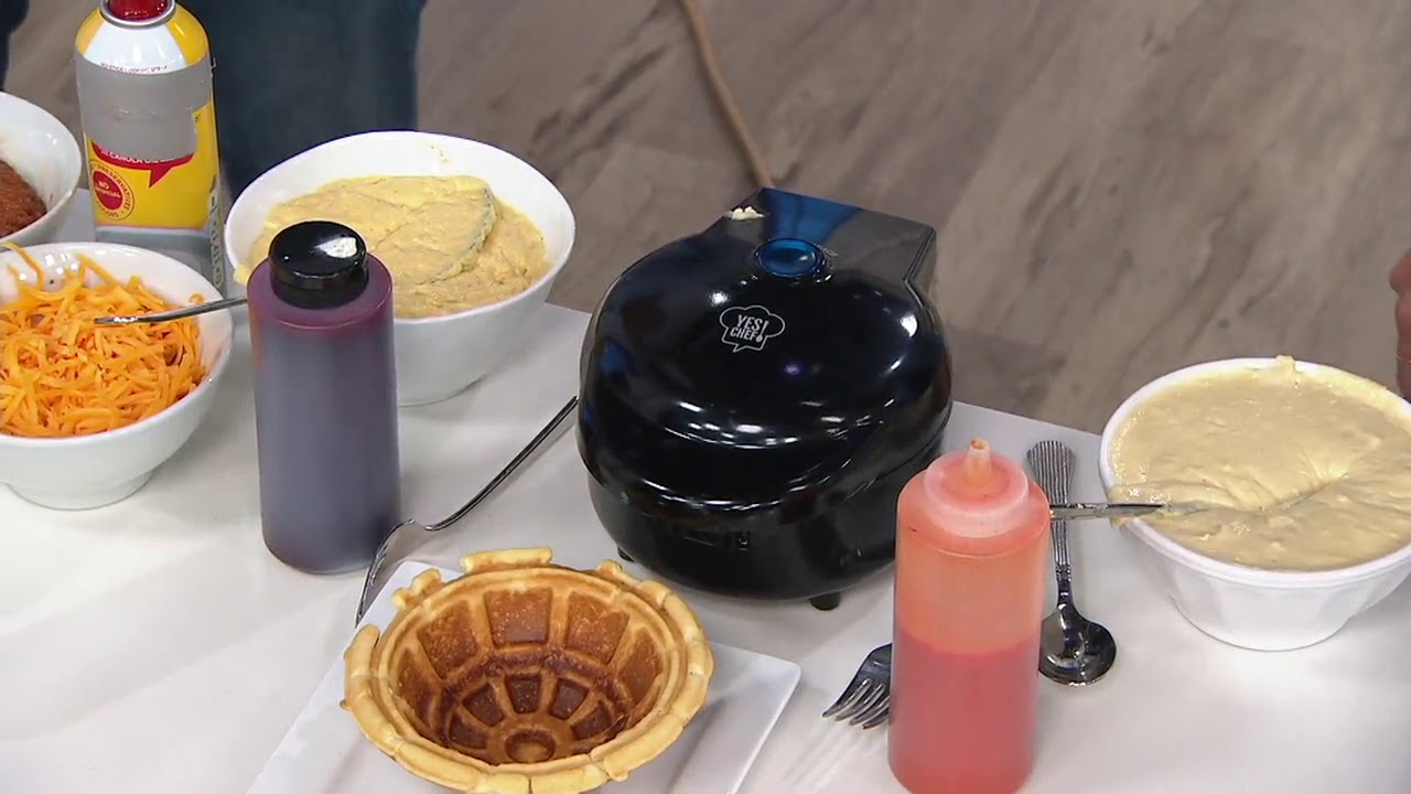 Yes Chef! Personal Waffle Bowl Maker on QVC