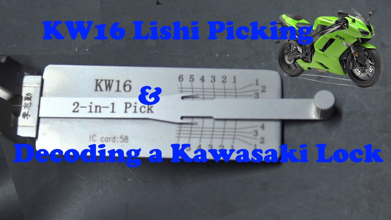 ( 518) KW16 Lishi Взлом и декодирование замка Kawasaki