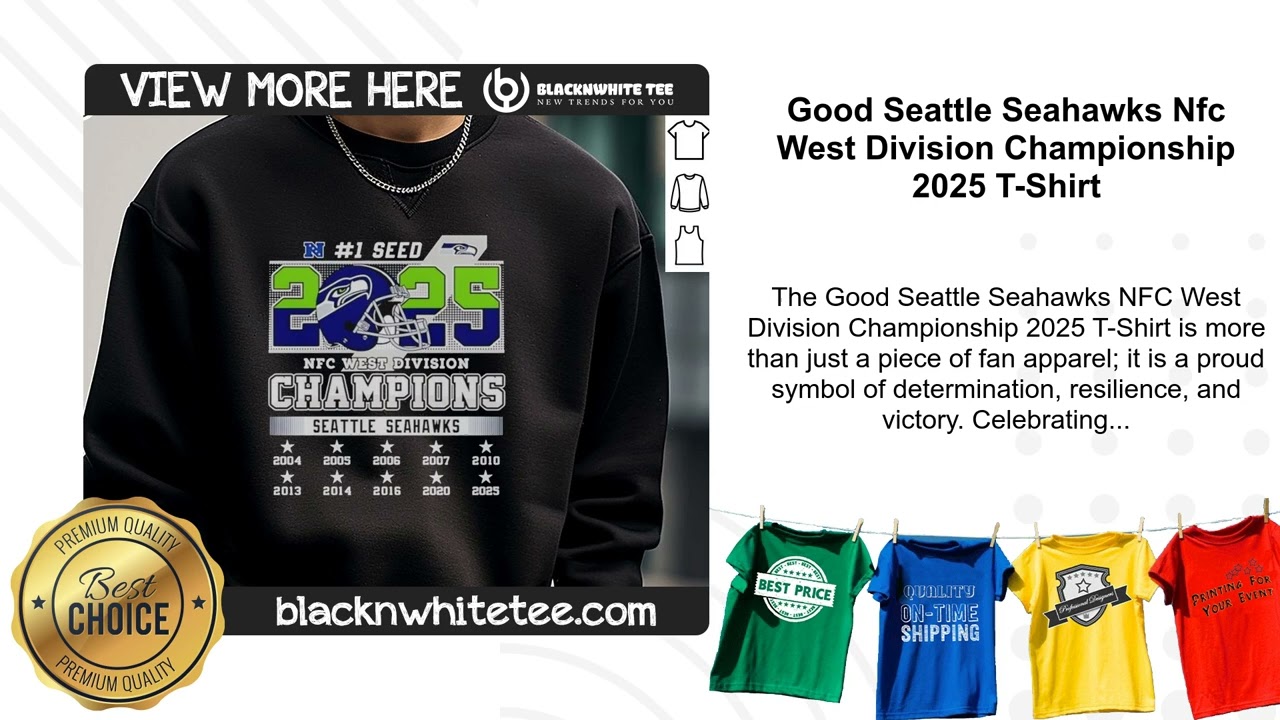 Good Seattle Seahawks Nfc West Division Championship 2025 T-Shirt