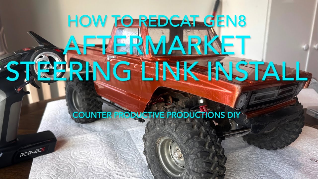 How To, Redcat Gen8, RC Rock Crawler, install upgraded steering links and adjust.