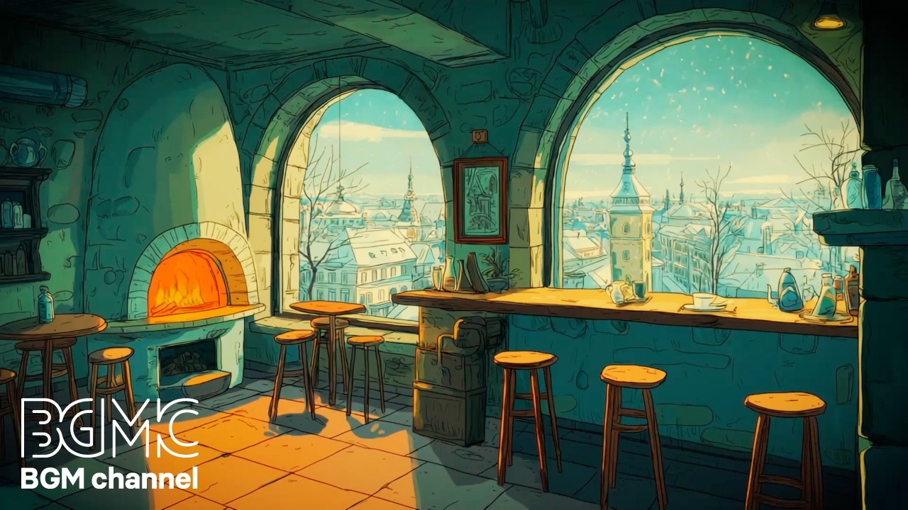 Relax Cafe: 4K Cozy Cafe Window ☕️ Smooth Bossa Nova for Reading & Relax