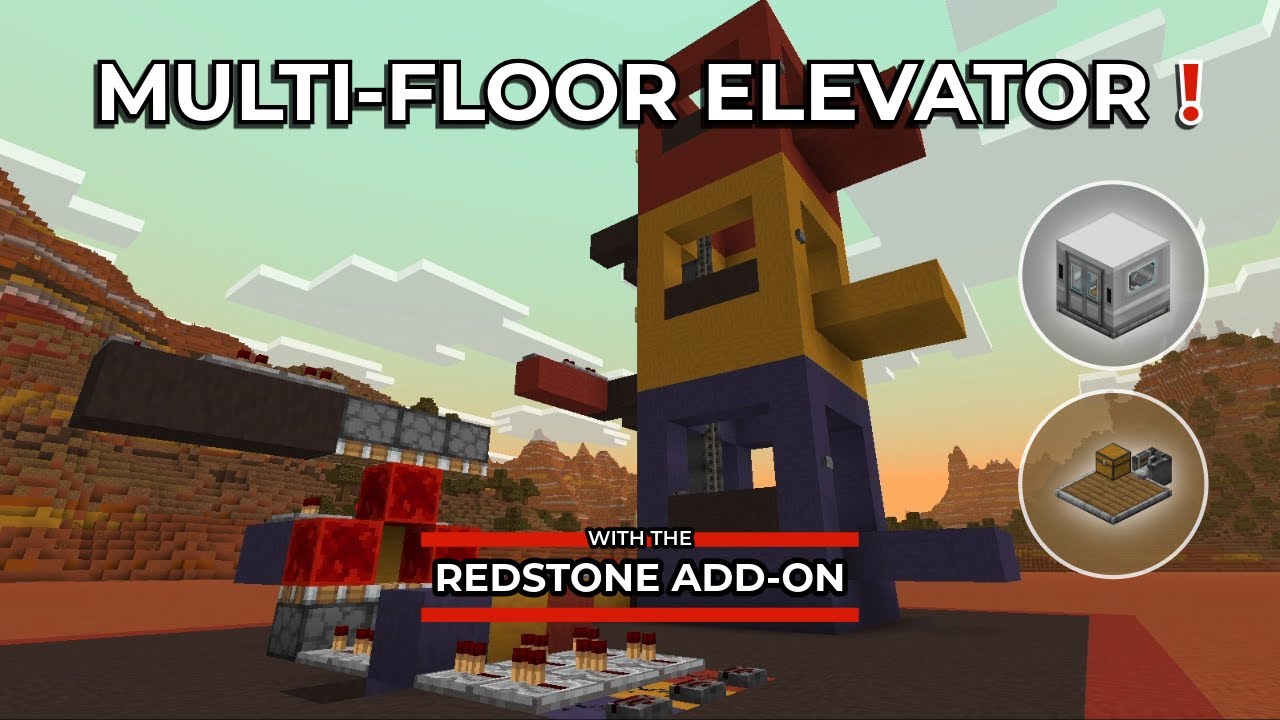 Multi-Floor Elevator with the Redstone Add-On