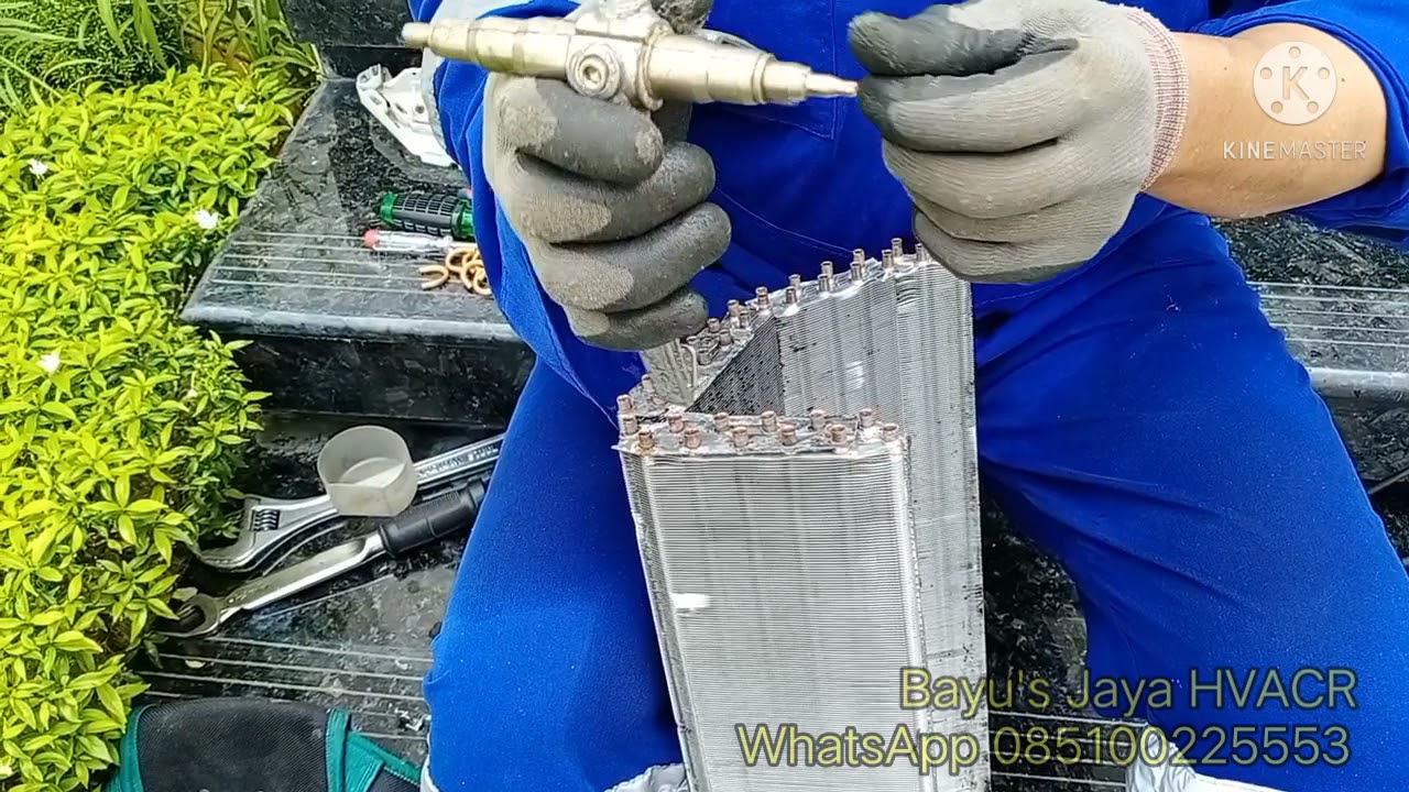Perbaikan ac daikin R32 ganti pipa tembaga U Bend evaporator yang bocor agar tidak tersumbat buntu