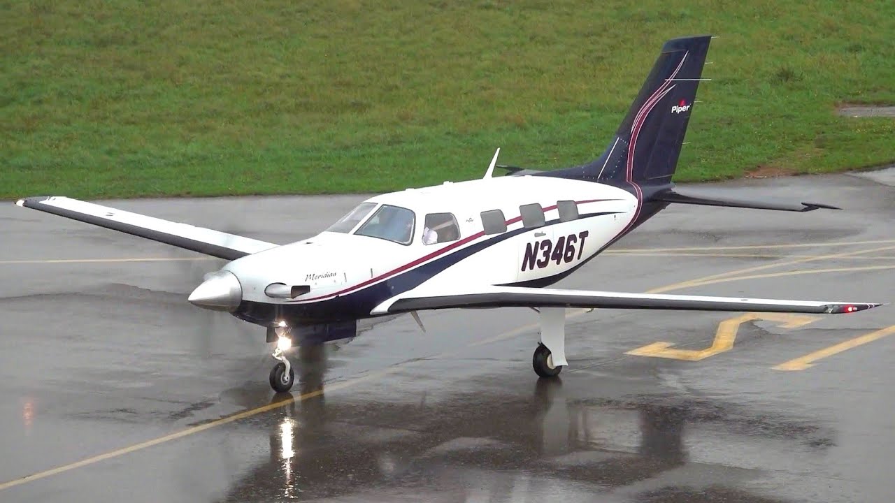 5 Blade Piper PA46T Meridian M500 | Windy Landing, Startup and Takeoff at Nancy Essey Airport