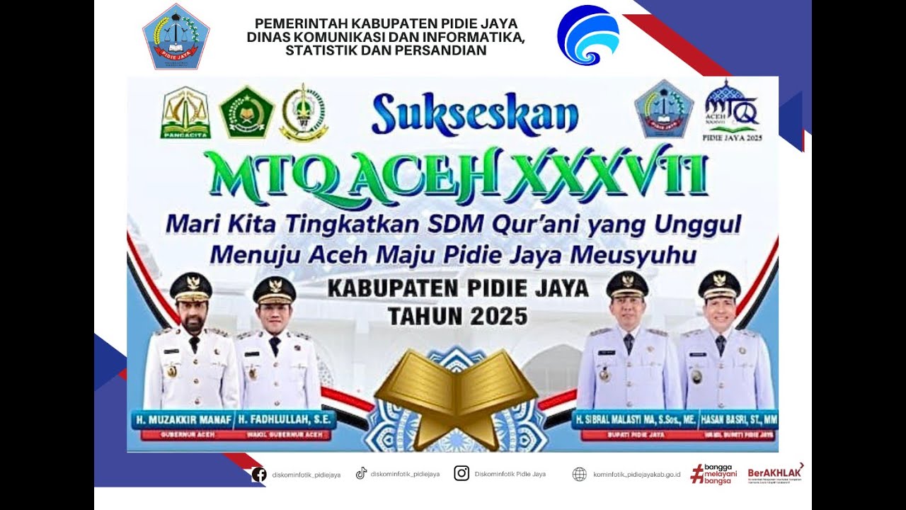 Live Pembukaan Musabaqah Tilawatil Qur'an Aceh XXXVII Kabupaten Pidie Jaya