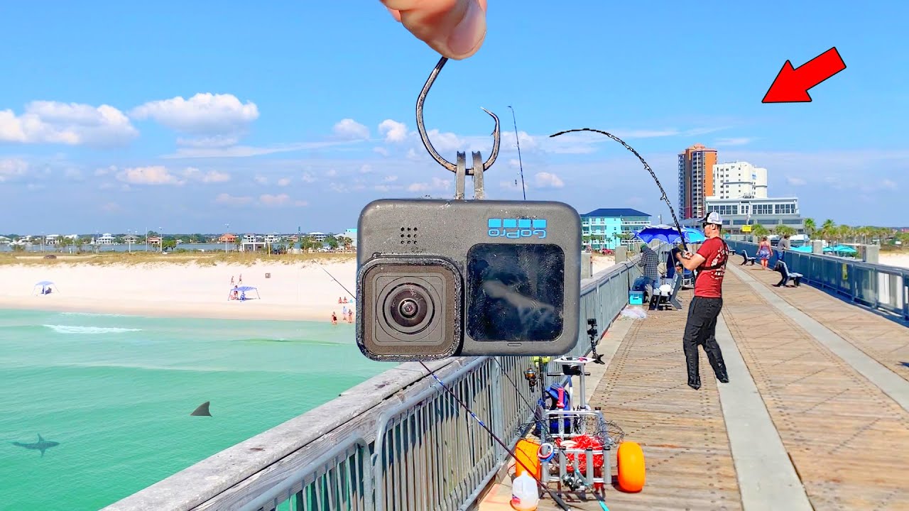 Dropped a GoPro Under the Gulf Pier and Saw MONSTERS! **Caught One**