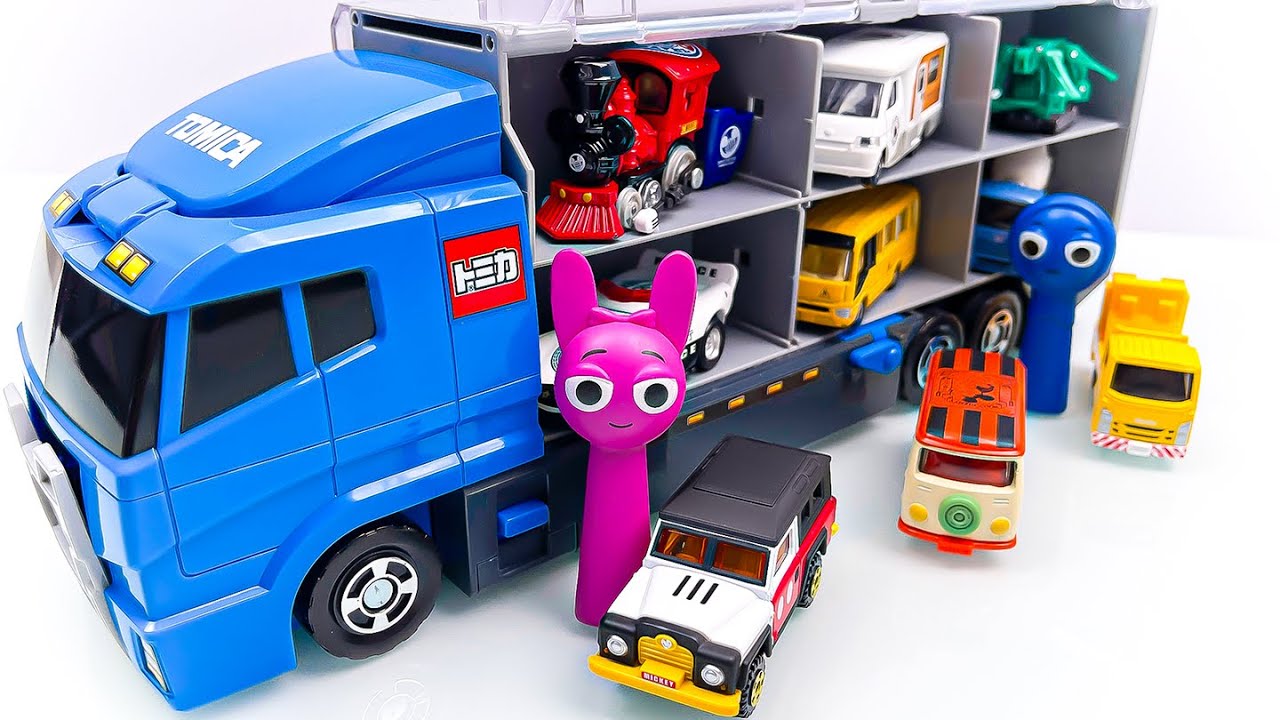 Disney Pixar Car | Unbox 12 Mysterious Disney Cars Hidden in The Giant Tomica Convoy | Fun Cars