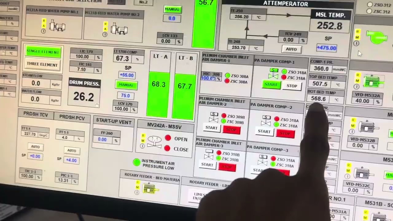 Boiler hot box start-up process, DCS operator#boiler #power 