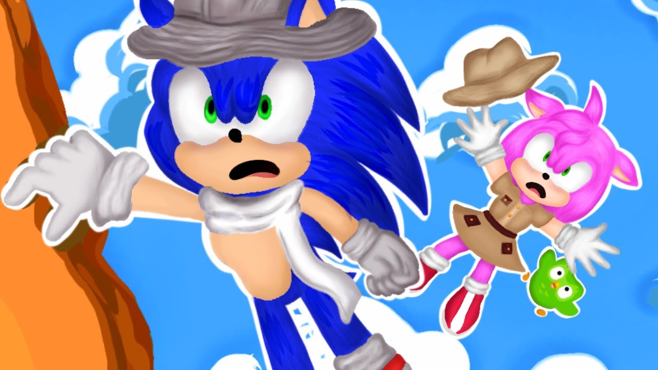 Sonic y Amy rose ESCALAN las montañas mas grandes de peak