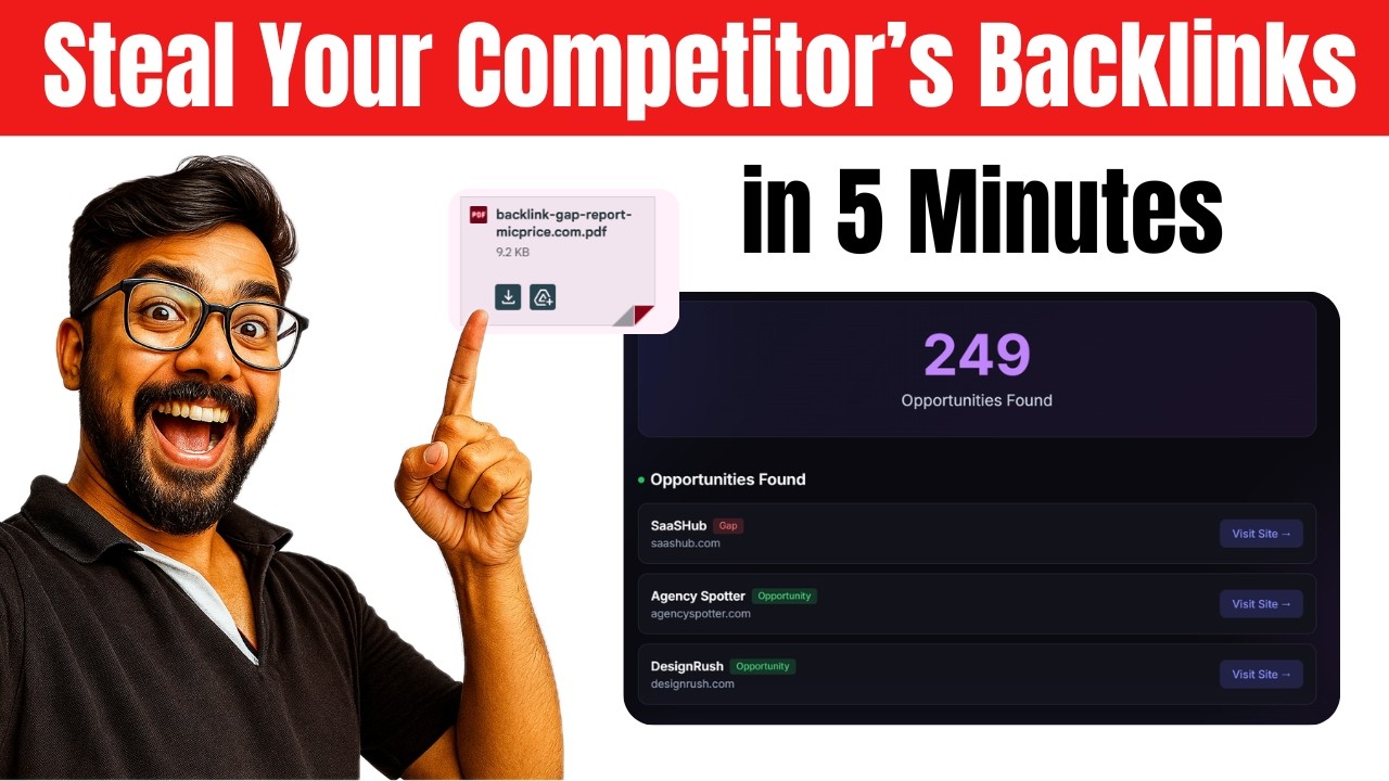 Steal Your Competitor&rsquo;s Backlinks in 5 Minutes (Free tool)