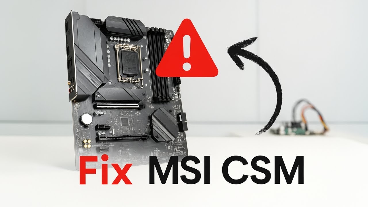 [MSI] Исправление ПРЕДУПРЕЖДЕНИЯ «CSM загружен». Отключите CSM в настройке. Повторите операцию по...