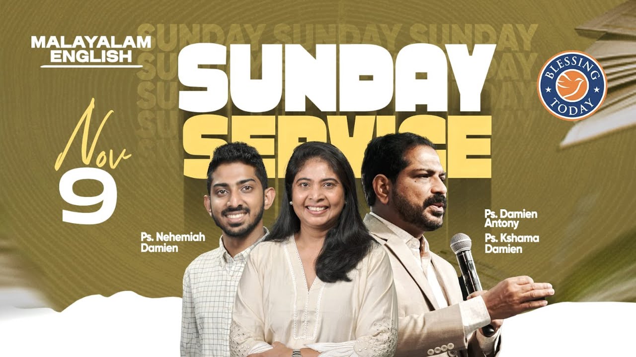 English - Malayalam Sunday Service (Bilingual) | Ps. Damien Antony & Family | 09 Nov 2025