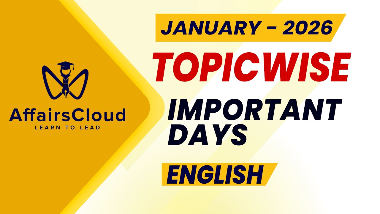 January 2026 - Important Days | English | AffairsCloud
